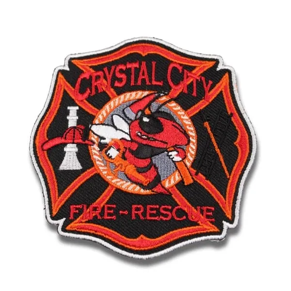 50% embroidery Custom firefighter embroidered patch
