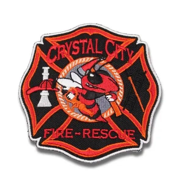 Back view of a custom patch showing backing detail