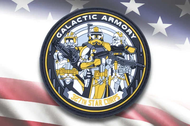 Back view of a custom patch showing backing detail