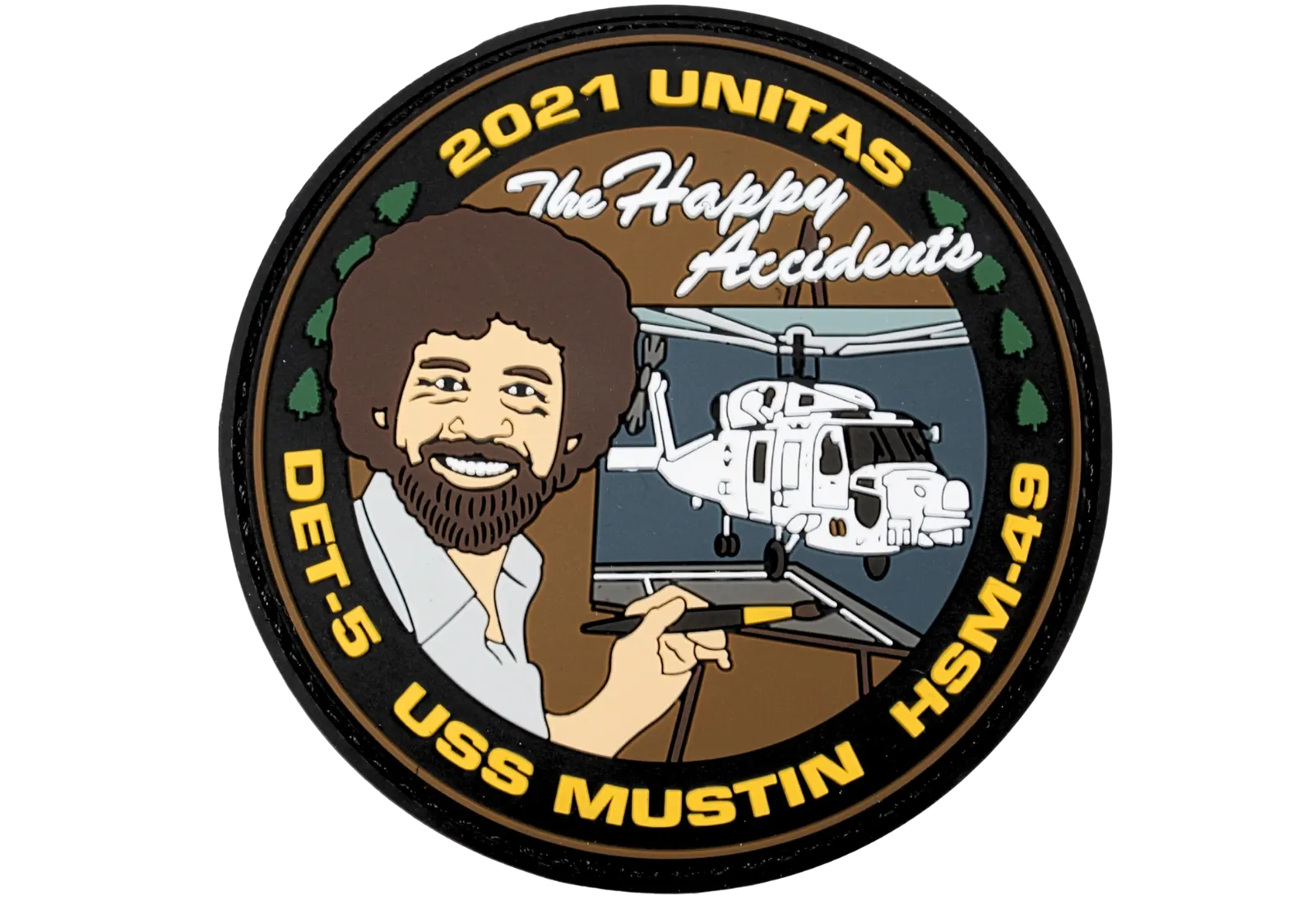 after artwork for Bob Ross PVC patch