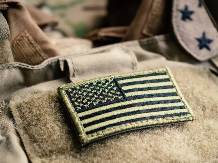 American flag patch example
