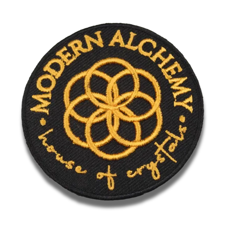 Back view of a custom patch showing backing detail