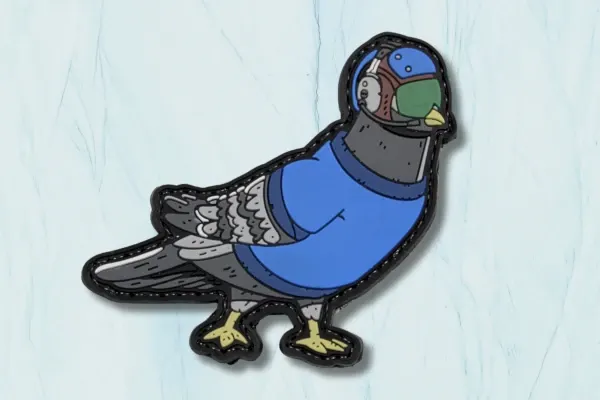 custom Bird with helmet moral military style patch