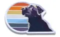 custom woven doggie patch with colors on background thumbnail image