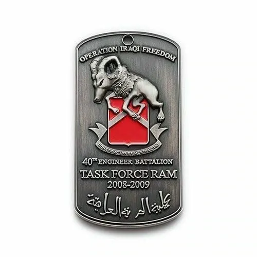 Back view of a custom patch showing backing detail