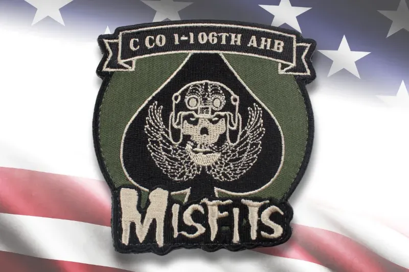 Back view of a custom patch showing backing detail