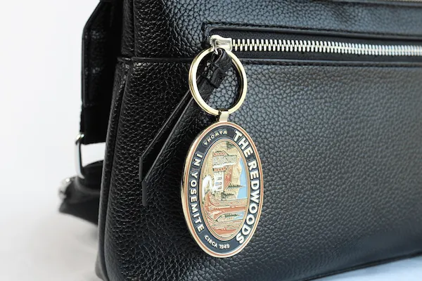 Leather bag keychain