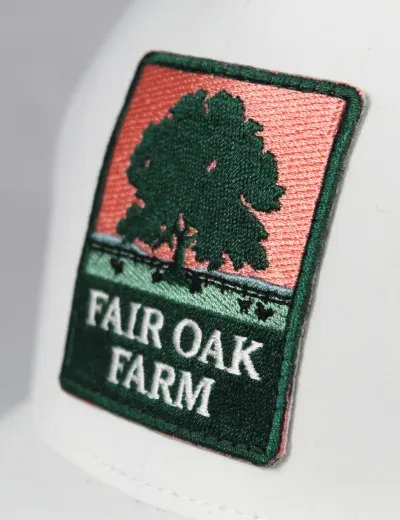 Back view of a custom patch showing backing detail