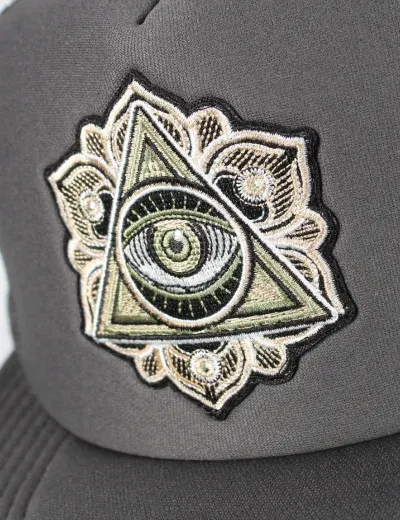 Back view of a custom patch showing backing detail