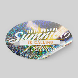 Glitter Circle Stickers