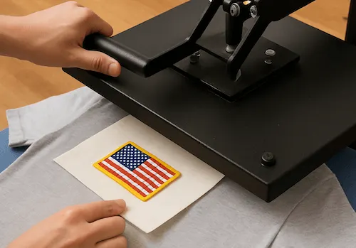 Heat press attachment preview