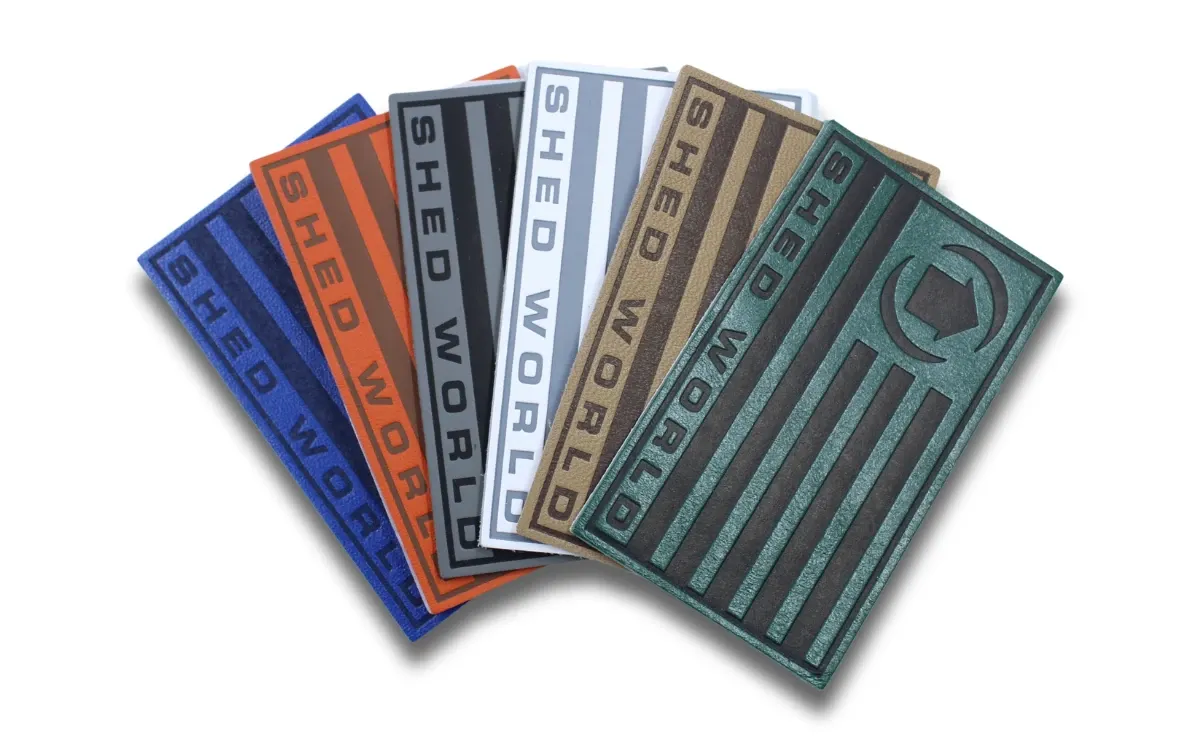 custom Leather patches in a variety of colors
