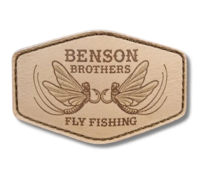 Hexagon shape custom made benson brothers patch