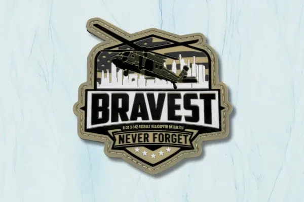 Custom The Bravest PVC military style tactical patch