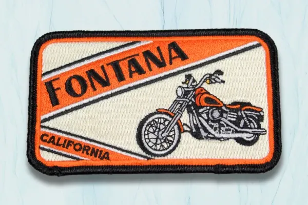 custom Fontana motorcycle embroidered patch
