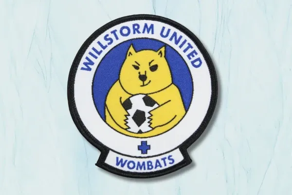 custom sports Soccer wombats woven patch