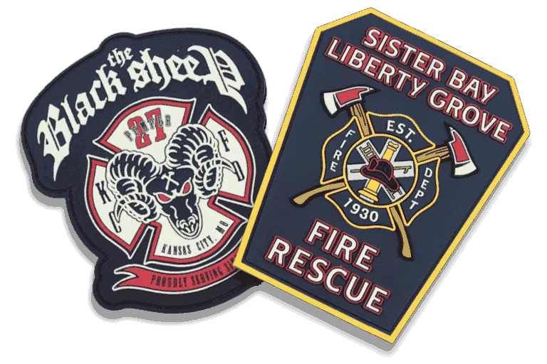 Back view of a custom patch showing backing detail