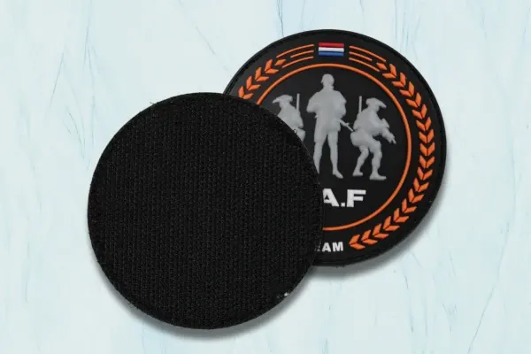 custom patch with velcro or hook and loop backing